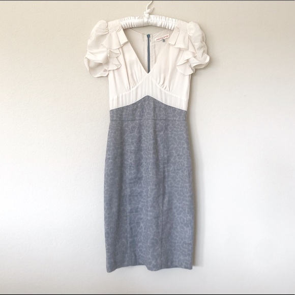 Rebecca Taylor Dresses & Skirts - Rebecca Taylor Leopard Print Gray Pencil Dress 0